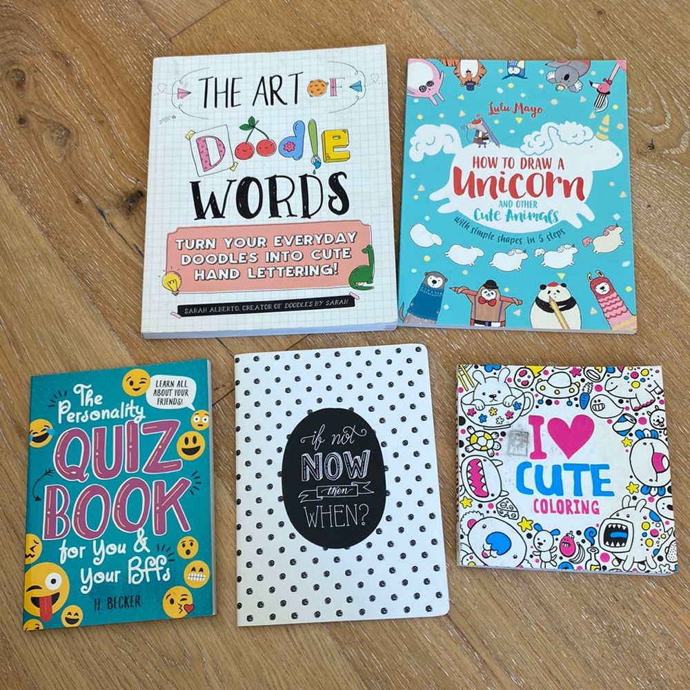 BOREDOM Doodle/Coloring Book Lot(5 books) ✍🏻